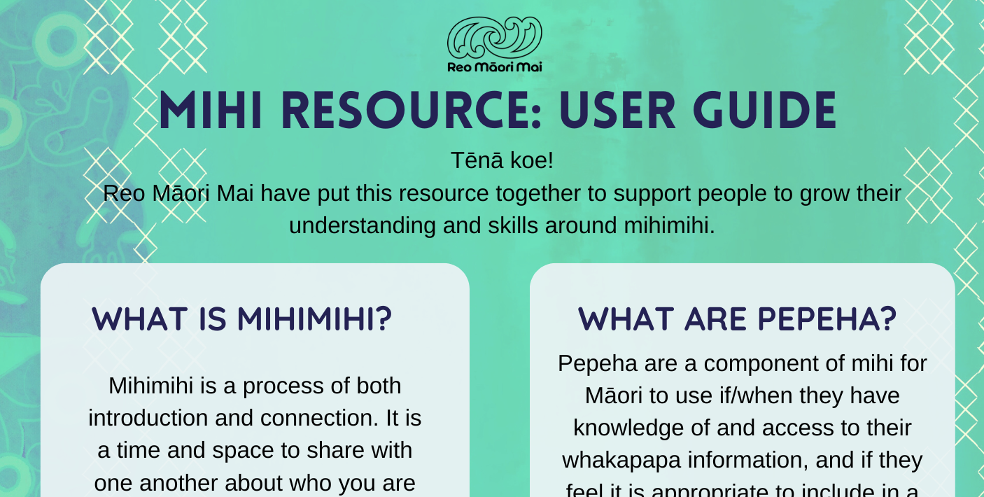 Mihi Resource - Digital Download