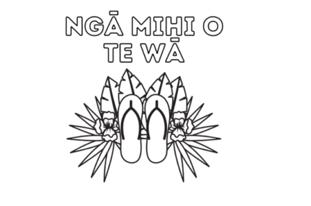 Colourable Card - Ngā Mihi o Te Wā - free download