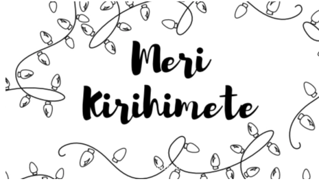 Colourable Card - Meri Kirihimete - free download